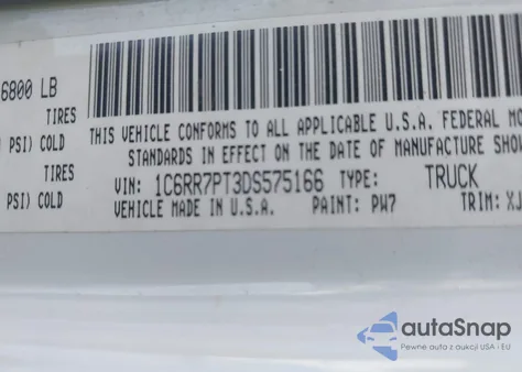 2013 Ram 1500 Laramie Longhorn Edition из США, поврежденный, VIN 1C6RR7PT3DS575166